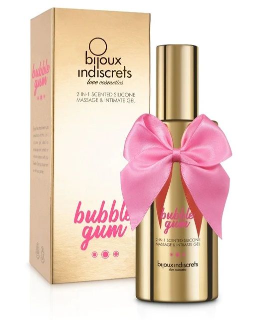 Гель с ароматом жвачки Bubblegum 2-in-1 Scented Silicone Massage And Intimate Gel - 100 мл. - Bijoux Indiscrets - купить с доставкой в Рыбинске