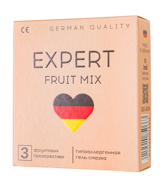 Ароматизированные презервативы EXPERT Fruit Mix - 3 шт. - Expert - купить с доставкой в Рыбинске