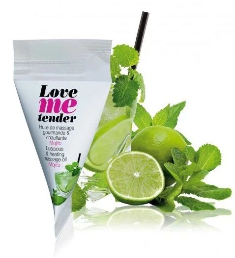 Съедобное согревающее массажное масло Love Me Tender Mojito с ароматом мохито - 10 мл. - Love to Love - купить с доставкой в Рыбинске