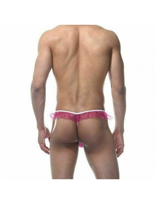 Мужские розовые трусы-тонги с оборками - La Blinque купить с доставкой