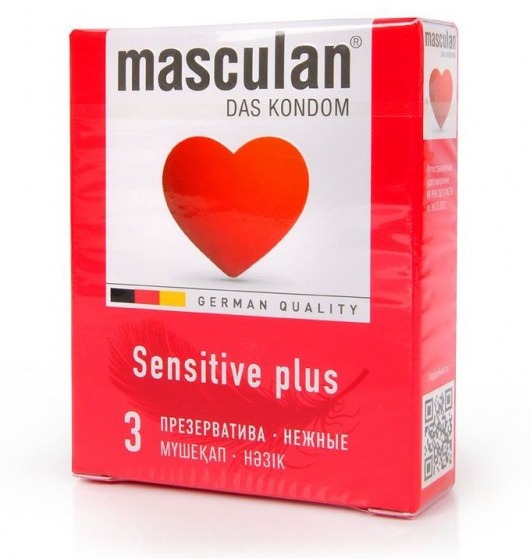 Презервативы Masculan Sensitive plus - 3 шт. - Masculan - купить с доставкой в Рыбинске