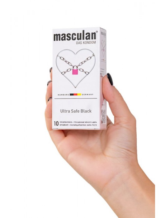 Ультрапрочные презервативы Masculan Ultra Safe Black - 10 шт. - Masculan - купить с доставкой в Рыбинске