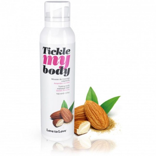 Массажная хрустящая пенка Tickle My Body Sweet Almonds с ароматом миндаля - 150 мл. - Love to Love - купить с доставкой в Рыбинске