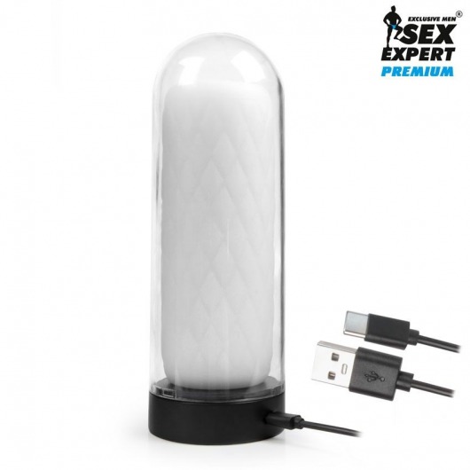 Оригинальный мастурбатор в колбе с нагревом - Sex Expert - в Рыбинске купить с доставкой