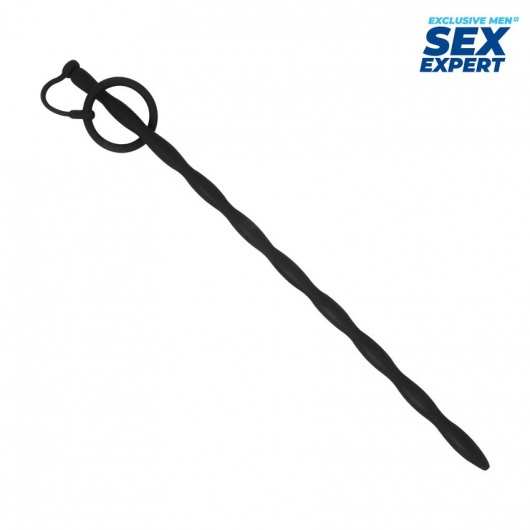 Черный стимулятор уретры Sex Expert - Sex Expert - купить с доставкой в Рыбинске