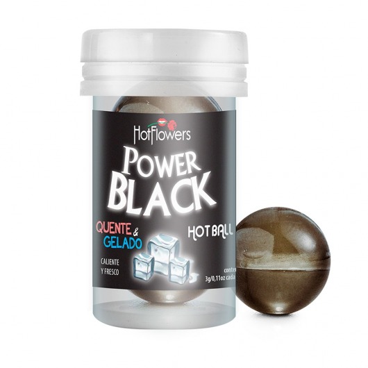 Интимный гель Power Black Hot Ball с охлаждающе-разогревающим эффектом (2 шарика по 3 гр.) - HotFlowers - купить с доставкой в Рыбинске