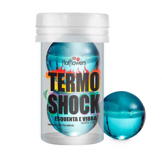 Интимный гель Termo Shock Hot Ball с разогревающе-покалывающим эффектом (2 шарика по 3 гр.) - HotFlowers - купить с доставкой в Рыбинске