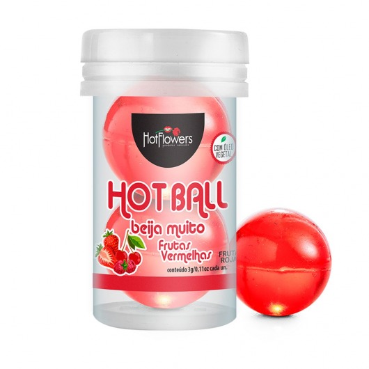 Лубрикант на масляной основе Hot Ball Beija Muito с ароматом ягод (2 шарика по 3 гр.) - HotFlowers - купить с доставкой в Рыбинске