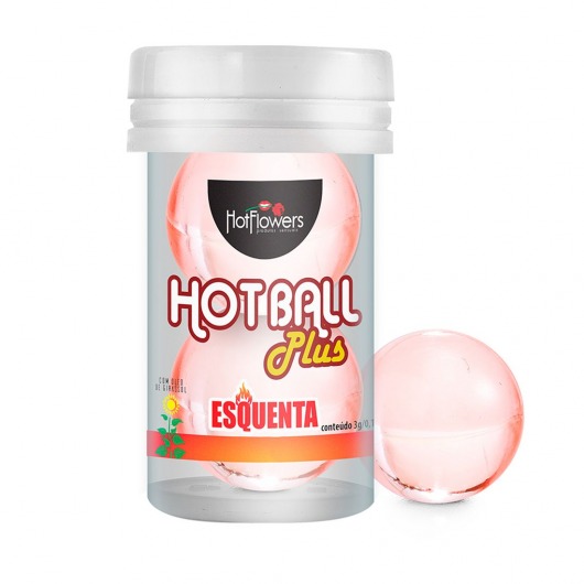 Лубрикант на масляной основе Hot Ball Plus с разогревающим эффектом (2 шарика по 3 гр.) - HotFlowers - купить с доставкой в Рыбинске