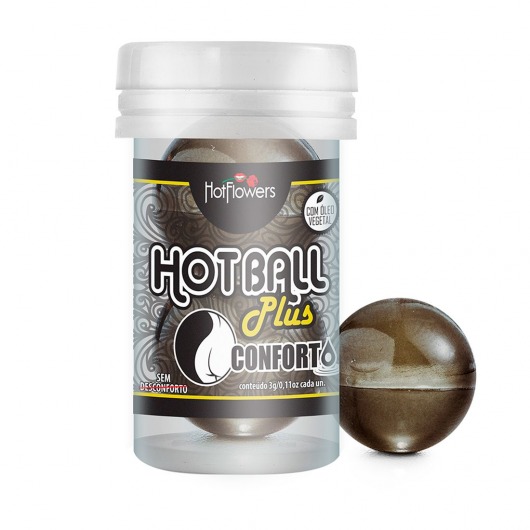 Анальный лубрикант на масляной основе Hot Ball Plus Conforto (2 шарика по 3 гр.) - HotFlowers - купить с доставкой в Рыбинске