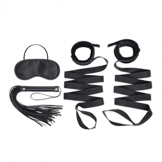 Эротический набор 4PC Bondage Bed Strap   Flogger Kit - Lux Fetish - купить с доставкой в Рыбинске