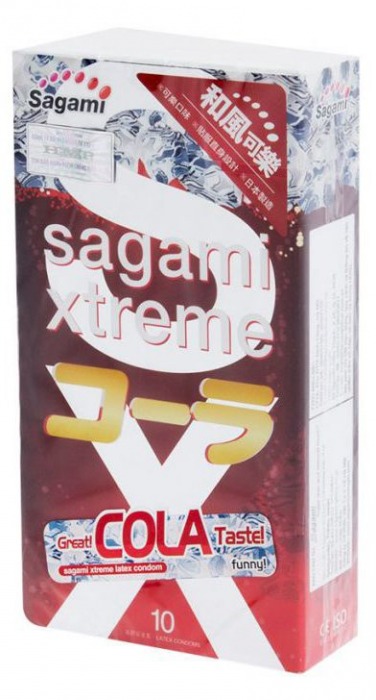 Ароматизированные презервативы Sagami Xtreme COLA - 10 шт. - Sagami - купить с доставкой в Рыбинске