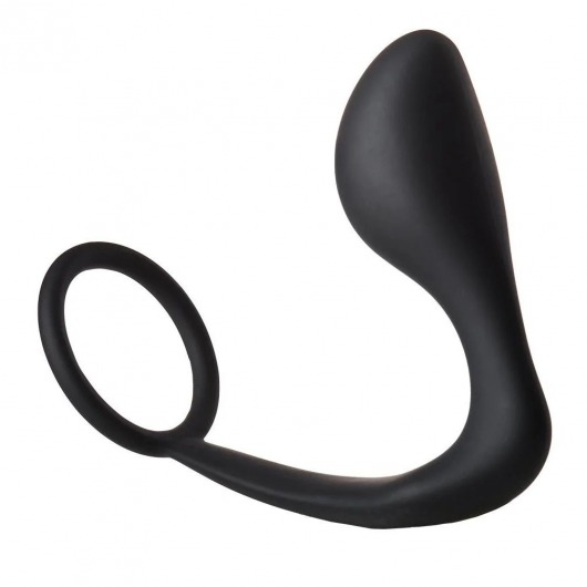 Черное эрекционное кольцо с анальной пробкой Anal Plug With Cockring - Dream Toys - в Рыбинске купить с доставкой