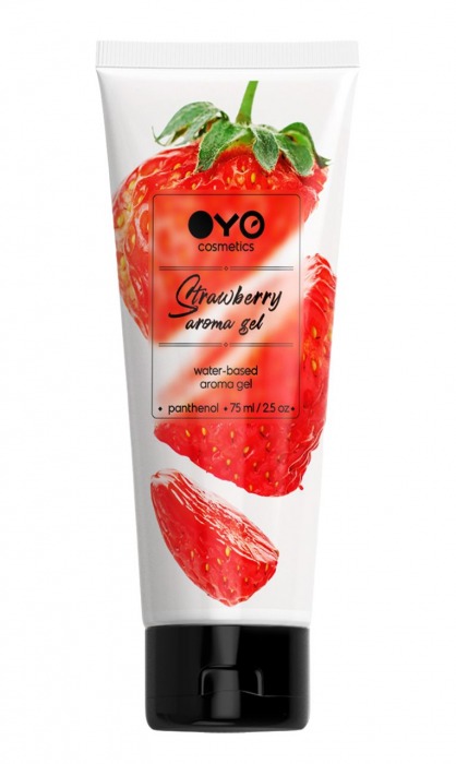 Лубрикант на водной основе OYO Aroma Gel Strawberry с ароматом клубники - 75 мл. - OYO - купить с доставкой в Рыбинске