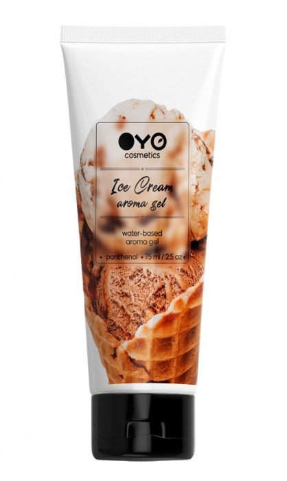 Лубрикант на водной основе OYO Aroma Gel Ice Cream с ароматом пломбира - 75 мл. - OYO - купить с доставкой в Рыбинске