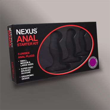 Набор из 3 массажеров простаты чёрного цвета NEXUS ANAL STARTER KIT - Nexus Range - в Рыбинске купить с доставкой