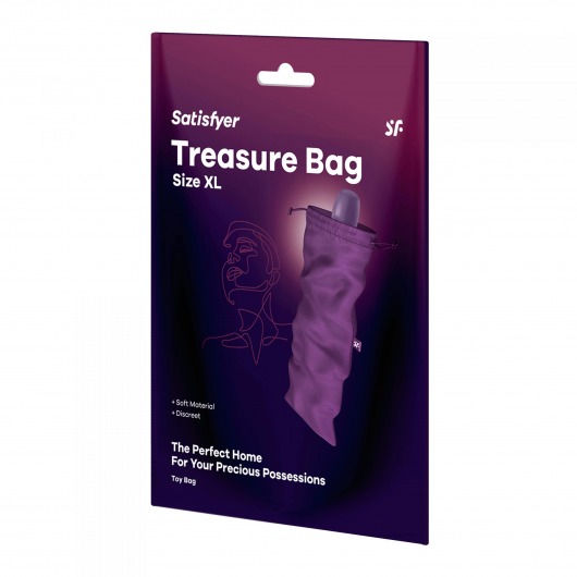 Фиолетовый мешочек для хранения игрушек Treasure Bag XL - Satisfyer - купить с доставкой в Рыбинске