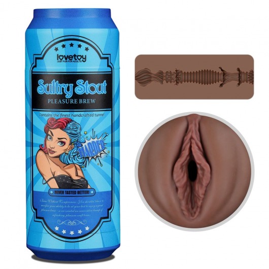 Коричневый мастурбатор-вагина Pleasure Brew Masturbator-Sultry Stout в банке - Lovetoy - в Рыбинске купить с доставкой