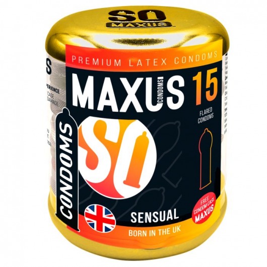 Презервативы анатомической формы Maxus Sensual - 15 шт. - Maxus - купить с доставкой в Рыбинске