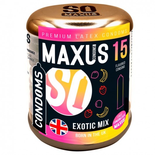 Ароматизированные презервативы Maxus Exotic Mix - 15 шт. - Maxus - купить с доставкой в Рыбинске