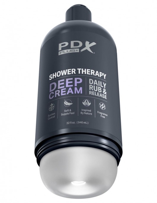 Мастурбатор в бутылке Shower Therapy Deep Cream - Pipedream - в Рыбинске купить с доставкой