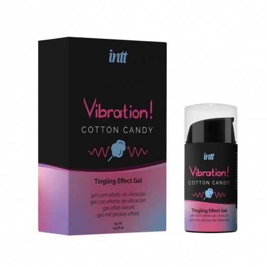 Жидкий вибратор Vibration Cotton Candy с ароматом сахарной ваты - 15 мл. - INTT - купить с доставкой в Рыбинске