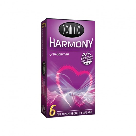 Презервативы с рёбрышками Domino Harmony - 6 шт. - Domino - купить с доставкой в Рыбинске