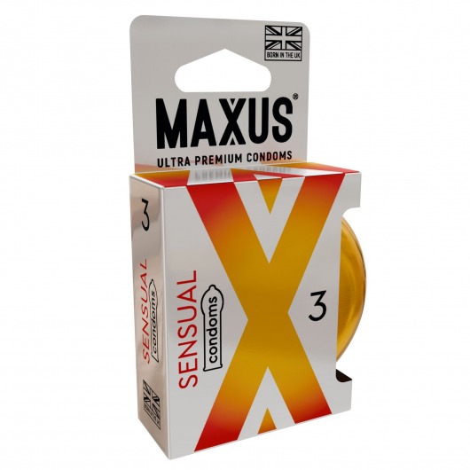 Презервативы анатомической формы Maxus Sensual - 3 шт. - Maxus - купить с доставкой в Рыбинске