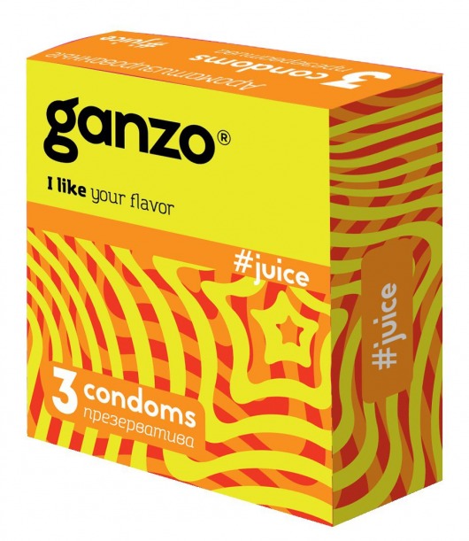 Ароматизированные презервативы Ganzo Juice - 3 шт. - Ganzo - купить с доставкой в Рыбинске