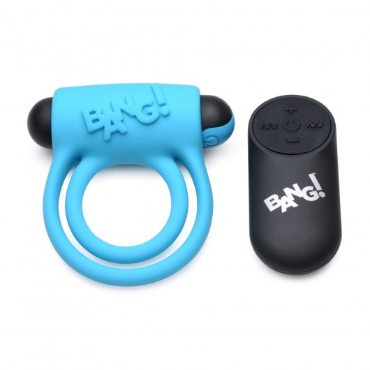 Голубое эрекционное виброкольцо 28X Remote Control Vibrating Cock Ring   Bullet - XR Brands - в Рыбинске купить с доставкой