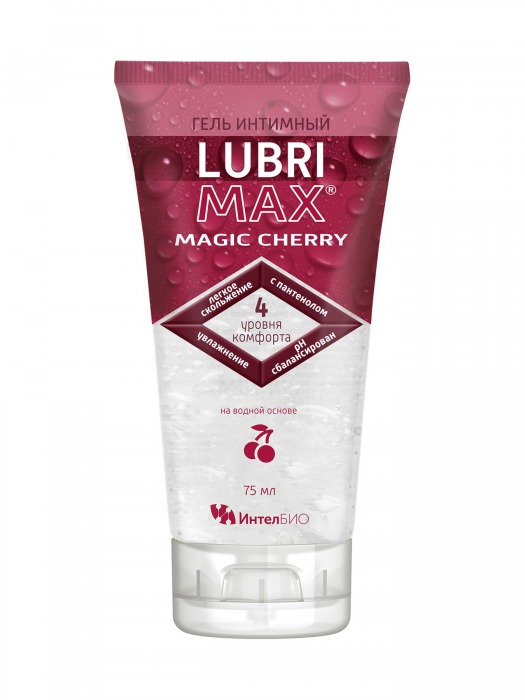 Интимный гель-смазка на водной основе Lubrimax Magic Cherry - 75 мл. - ИнтелБИО - купить с доставкой в Рыбинске