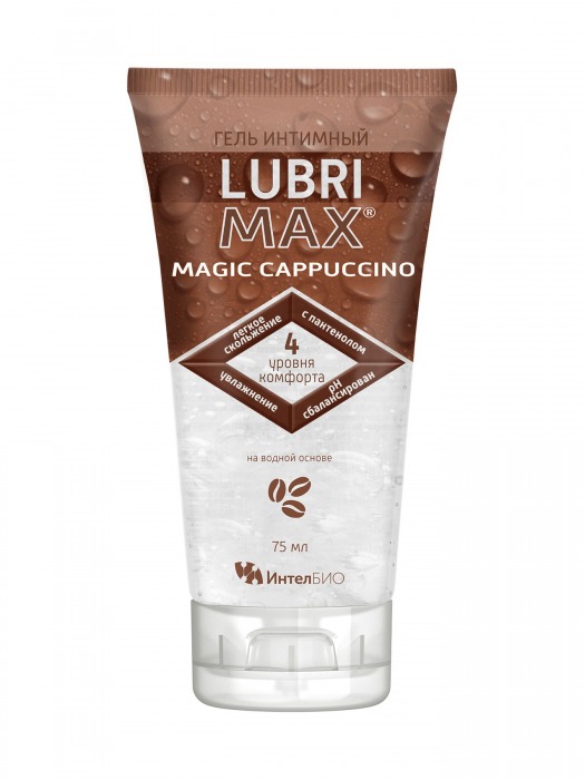 Интимный гель-смазка на водной основе Lubrimax Magic Cappuccino - 75 мл. - ИнтелБИО - купить с доставкой в Рыбинске