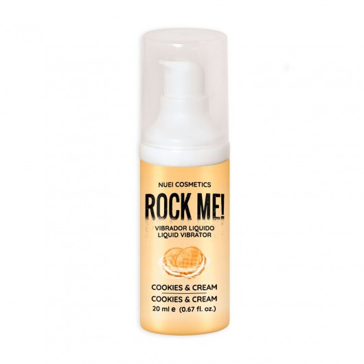 Жидкий вибратор Nuei Rock Me! с ароматом печенья и сливок - 20 мл. - Nuei cosmetics - купить с доставкой в Рыбинске