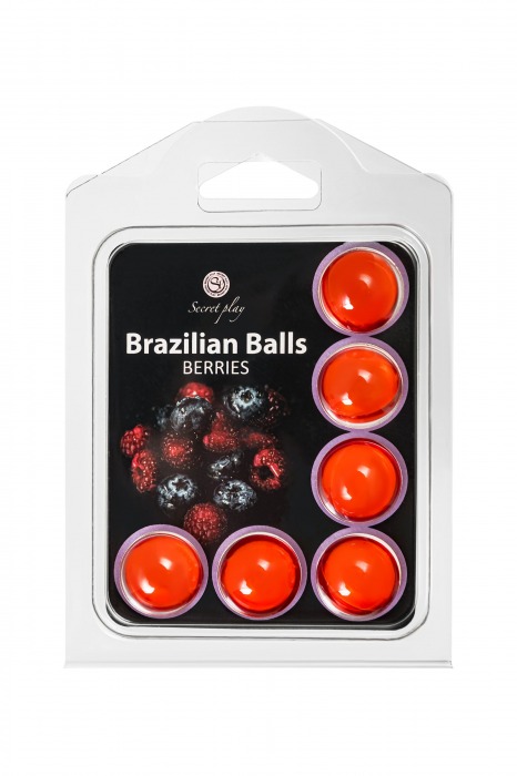 Набор из 6 шариков с массажным маслом Brazilian Balls с ароматом ягод - Secret Play - купить с доставкой в Рыбинске