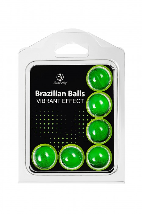 Набор из 6 шариков с массажным маслом Brazilian Balls с эффектом вибрации - Secret Play - купить с доставкой в Рыбинске