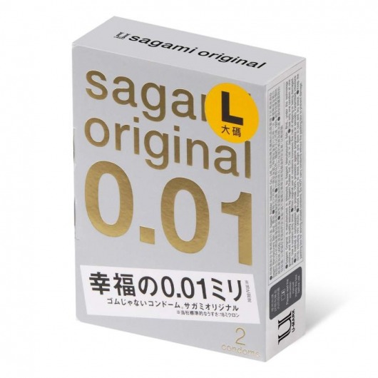 Презервативы Sagami Original 0.01 L-size увеличенного размера - 2 шт. - Sagami - купить с доставкой в Рыбинске