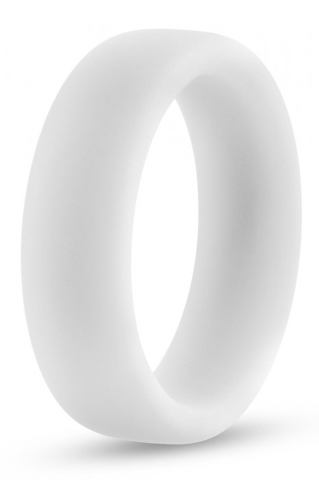 Белое люминесцентное эрекционное кольцо Silicone Glo Cock Ring - Blush Novelties - в Рыбинске купить с доставкой