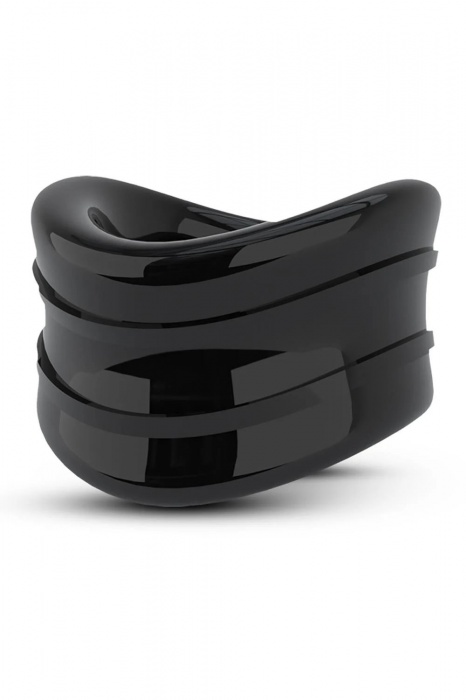 Черное эрекционное кольцо на мошонку Beef Ball Stretcher Snug - Blush Novelties - в Рыбинске купить с доставкой