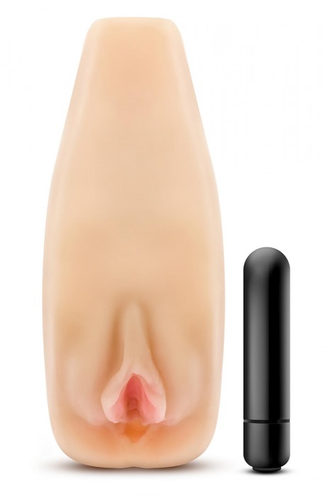 Мастурбатор-вагина с вибрацией Soft   Wet Natasha Realistic Beige Masturbator - Blush Novelties - в Рыбинске купить с доставкой