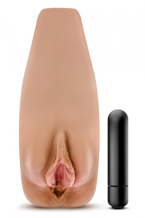 Маструбатор-вагина с вибрацией Soft   Wet Renata Realistic Tan Masturbator - Blush Novelties - в Рыбинске купить с доставкой