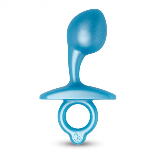 Голубая анальная пробка для массажа простаты Bulb Silicone Prostate Plug - 10,7 см. - b-Vibe - в Рыбинске купить с доставкой