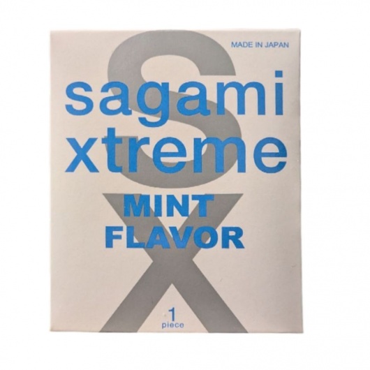 Презерватив Sagami Xtreme Mint с ароматом мяты - 1 шт. - Sagami - купить с доставкой в Рыбинске