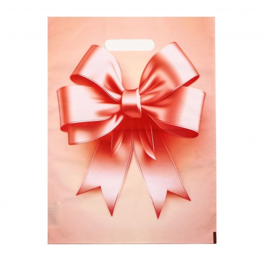 Пакет с принтом в виде банта с вырубной ручкой (30х40 см) - Сима-Ленд - купить с доставкой в Рыбинске