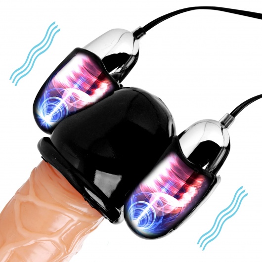 Черная стимулирующая насадка для головки полового члена Multi Speed Vibrating Penis Head Teaser - XR Brands - в Рыбинске купить с доставкой