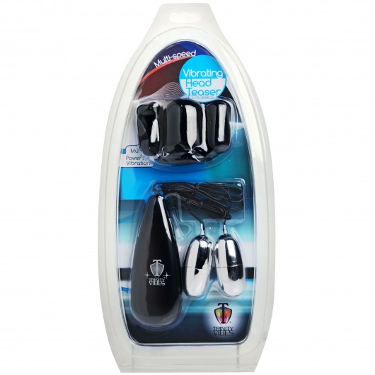 Черная стимулирующая насадка для головки полового члена Multi Speed Vibrating Penis Head Teaser - XR Brands - в Рыбинске купить с доставкой