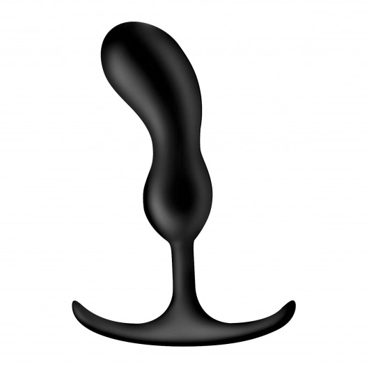 Черный массажер простаты с утяжелителями Premium Silicone Weighted Prostate Plug Medium - 16,3 см. - XR Brands - в Рыбинске купить с доставкой