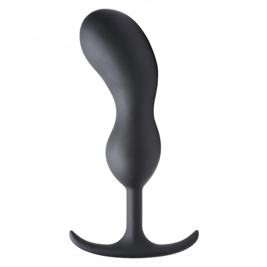 Черный массажер простаты с утяжелителями Premium Silicone Weighted Prostate Plug XL - 20,8 см. - XR Brands - в Рыбинске купить с доставкой