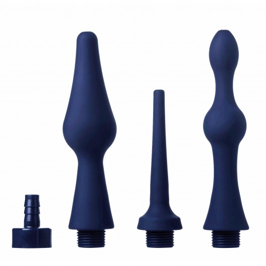 Набор из 3 универсальных насадок для анального душа Universal 3 Piece Silicone Enema Attachment Set - XR Brands - купить с доставкой в Рыбинске