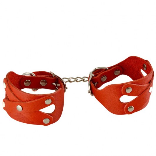 Красные наручники «Цезарь» - Sitabella - купить с доставкой в Рыбинске