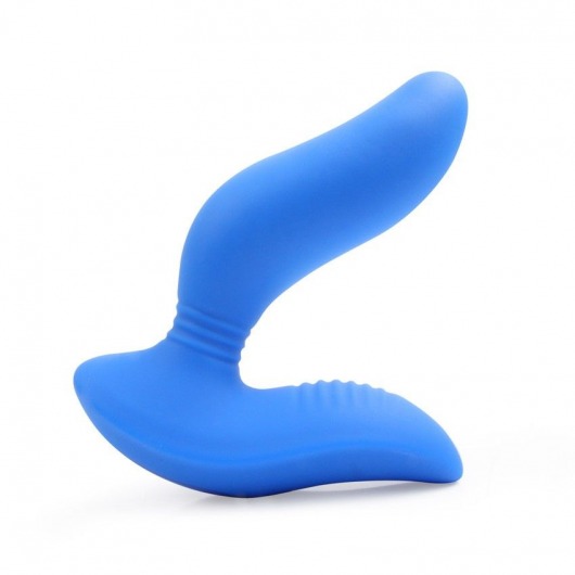 Синий вибромассажер простаты 3,5’’ Curve P-spot Massager - 12 см. - Erokay - в Рыбинске купить с доставкой